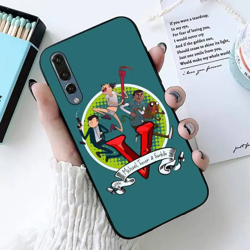 LVTLV Special Gta Grand Theft Auto 5 V San Andreas Painted Phone Case for huawei P8 P9 p10 p20 P30 P40 pro lite psmart 2019 | Мобильные