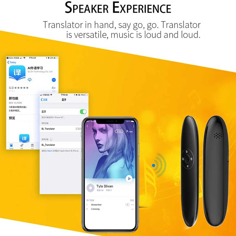 

Global Portable Smart Voice Translator Real Time 40 Languages AI ASSISTANT Text Accurate Translation Stock Language 2022 NEW