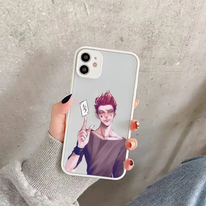 

hunter x hunter Phone Case For iPhone 12 11 Mini Pro XR XS Max 7 8 Plus X Matte transparent White Cover