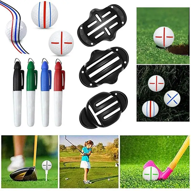 

Golf Ball Line Marker Kit Golf Ball Liner Marking Tool Kit Golf Ball Accessories Sport Training Aids Outdoor Golf Sport Tool