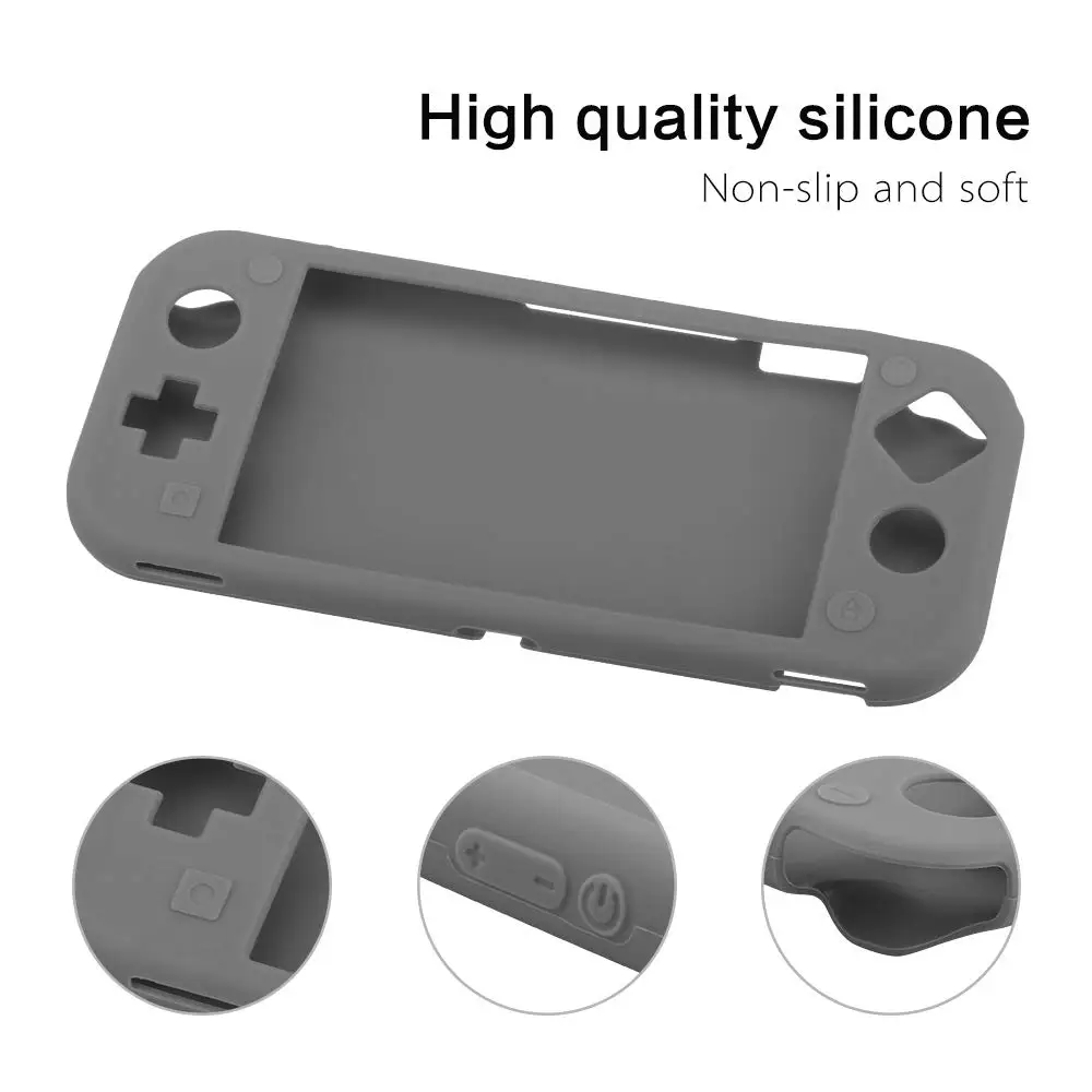 Силиконовый чехол Switch Lite 2019 для Nintendo Mini защитный с закаленным стеклом защиты