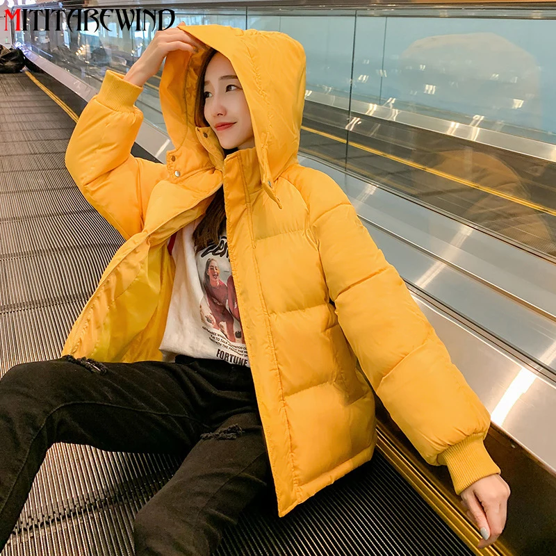 

New Autumn Winter Jacket Women Fashion Casual Hooded Collar Padded Coat Women Thick Warm Windbreaker Female Jacket Outerwear