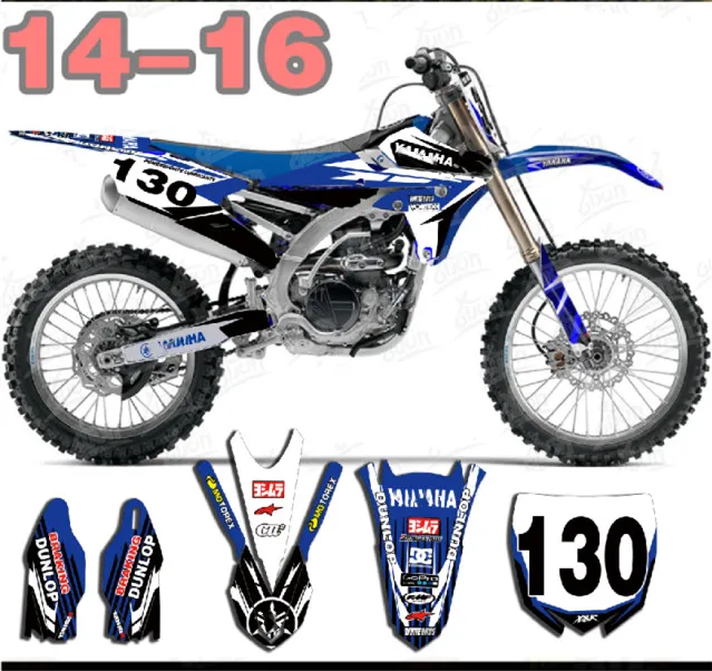 Командная графика фоны наклейки на заказ наклейки Roc комплект для Yamaha YZ250F YZF250 YZ 250F YZF 250 YZF-250