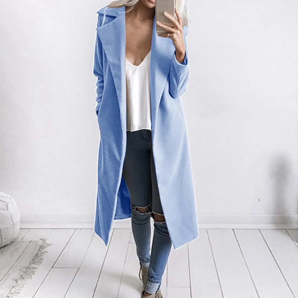 

Plus Size Women Woollen Blends Overcoats 2019 New Long Sleeve Oversize Turn-Down Collar Outwear Jacket Elegant Loose Overcoat