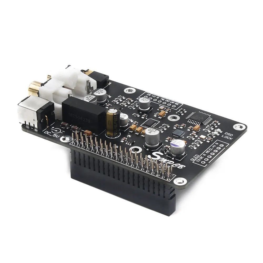 R38 ES9038 Q2M цифрового вещания сетевой плеер Raspberry Pi DAC I2S 384K DSD 128 с металлический чехол