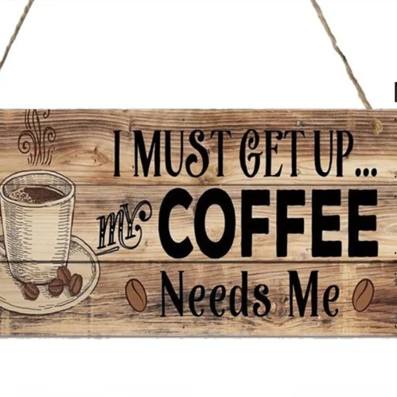 Vintage Coffee Wooden Plaques Cafe Club Decorative Door Sign Kitchen Hanging Home Decor | Дом и сад