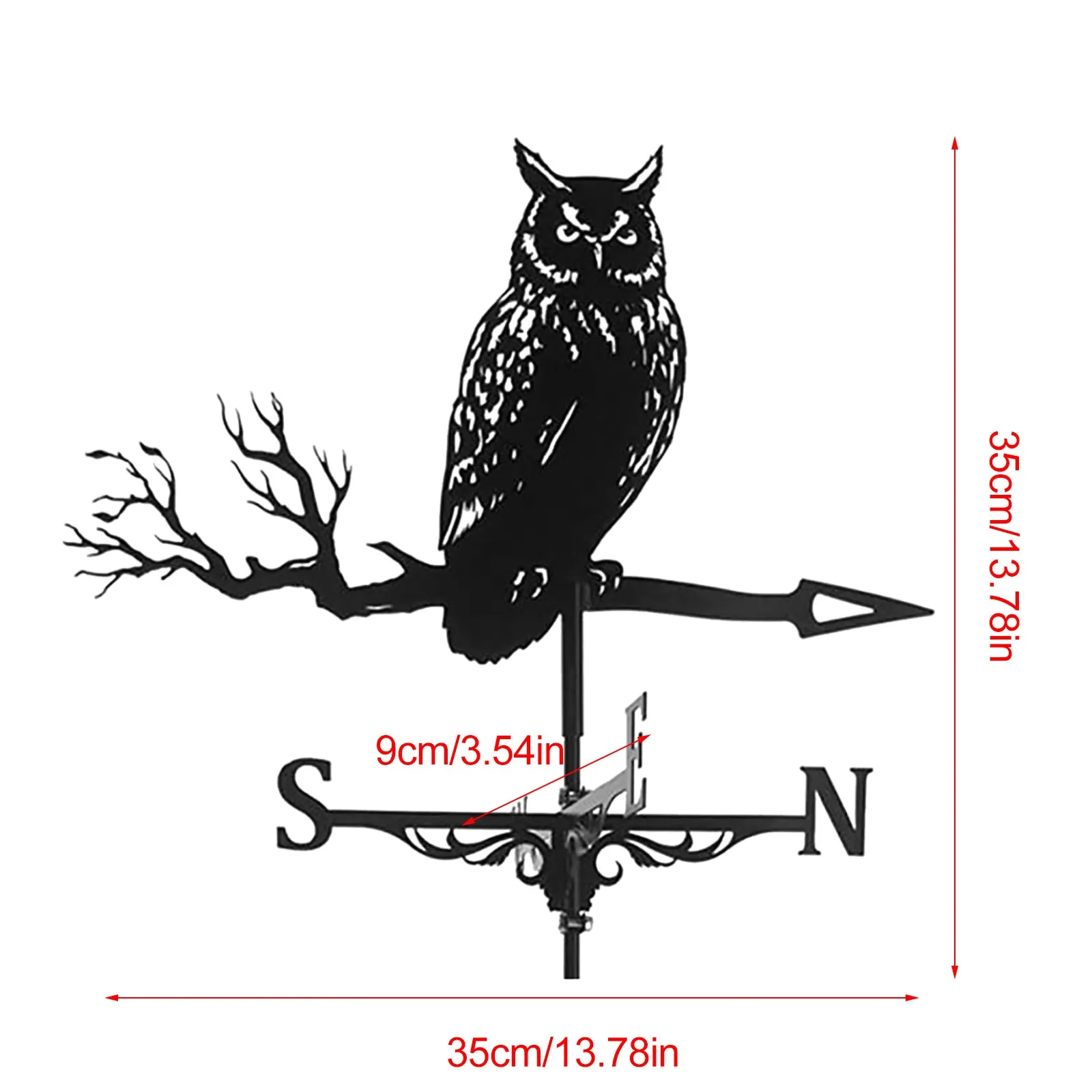 

Stainless Steel Farmhouse Weather Vane Roof Mount Wind Direction Indicator Kit Outdoor Garden Bracket Weather Wind Speed Spinner