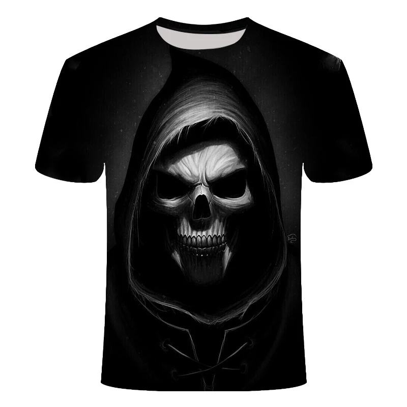 2018 NEW 3d skull poker funny t shirts Men HOT Brand Mens Casual 3D Printed T shirt Clothes tshirt summer top Asian size | Мужская
