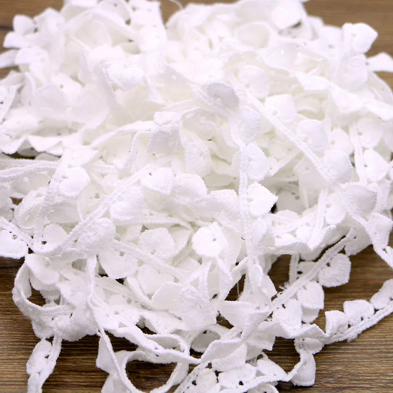 1 3 см маленькое сердце белая вышивка бриллиантовая кружевная отделка или