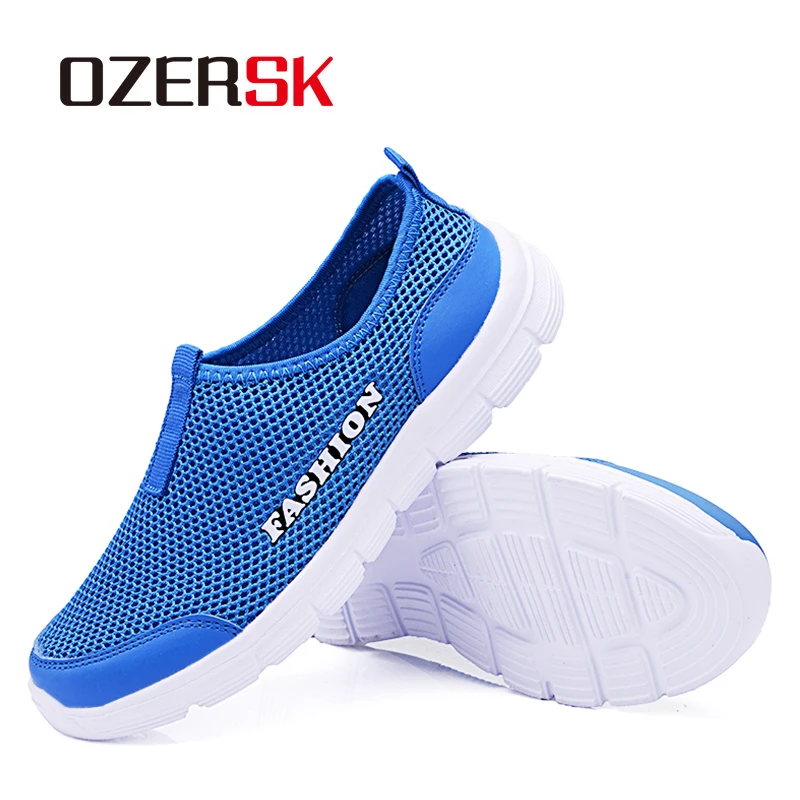 OZERSK 2022 Summer New Casual Shoes Men Woman Walking shoes Men's Mesh Sneaker Comfortable Slip-on |