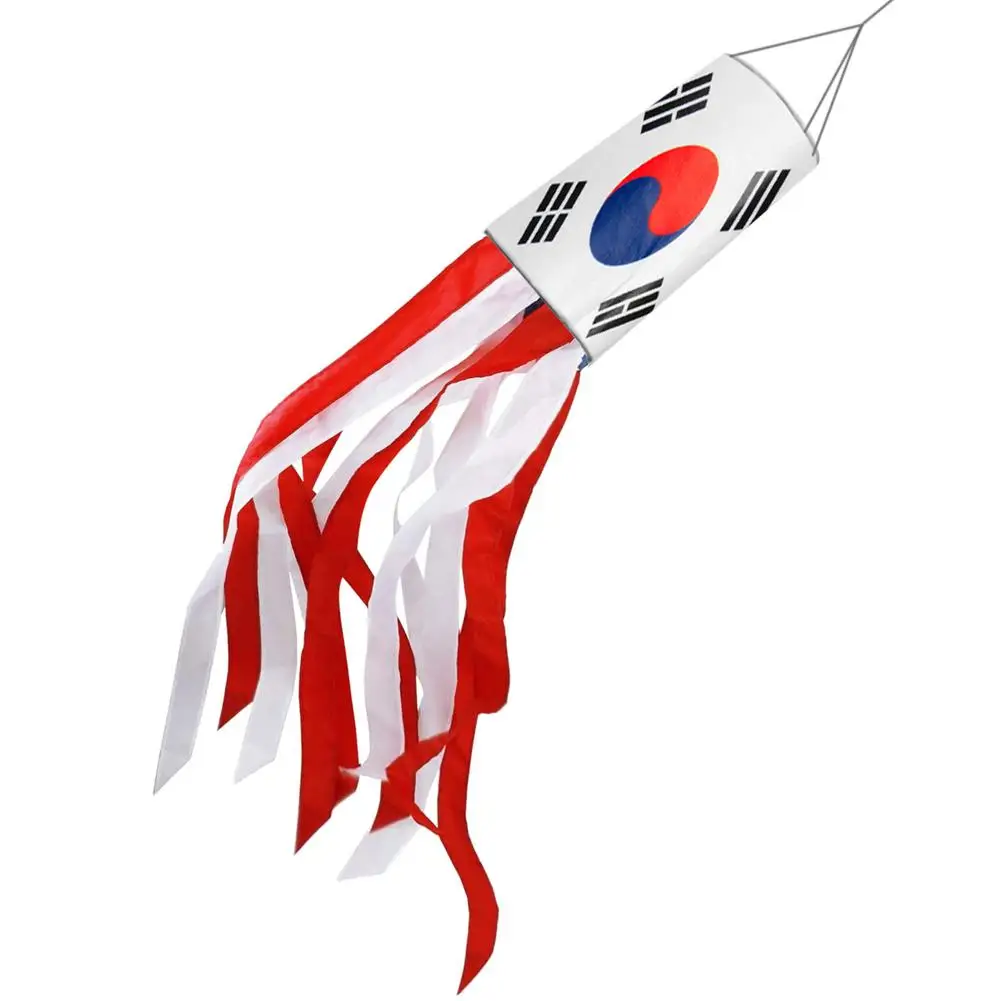 

Stripes Windsock Customized Wind Direction Flag South Korea Polyester Cloth Festival Decorative Flag Garden Accessories