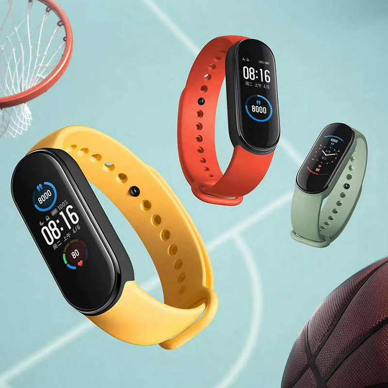 Оригинальный телефон Xiaomi Mi Band 5 4 многоязычный Фитнес Смарт браслет с поддержкой
