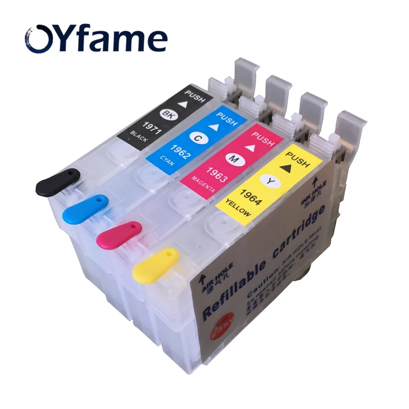 Картридж OYfame T1962 T1963 T1964 с чипом ARC для принтера Epson XP201 XP211 XP204 XP401 XP411 XP214 XP101 WF