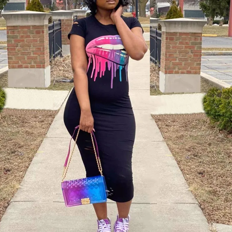 Повседневное женское летнее платье с коротким рукавом сексуальное облегающее