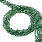 Бусины-разделители для бижутерии, зеленые граненые бусины-петли из натурального камня для самостоятельного изготовления ожерелий, браслетов, аксессуары для бижутерии, 2 мм, 3 мм, 4 мм