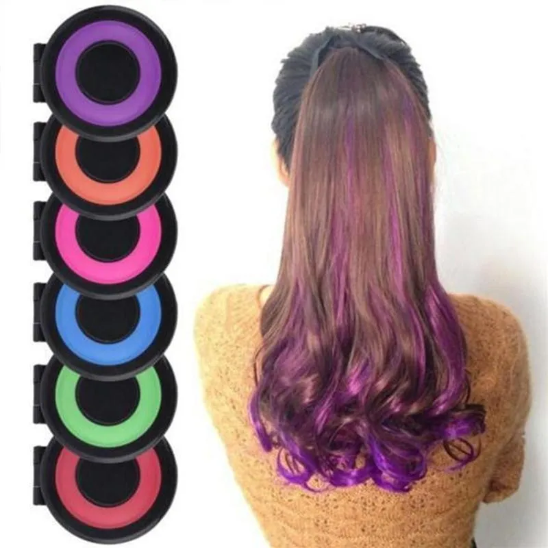 Временные мелки для волос набор окрашивания порошковая краска тортов 4 цвета