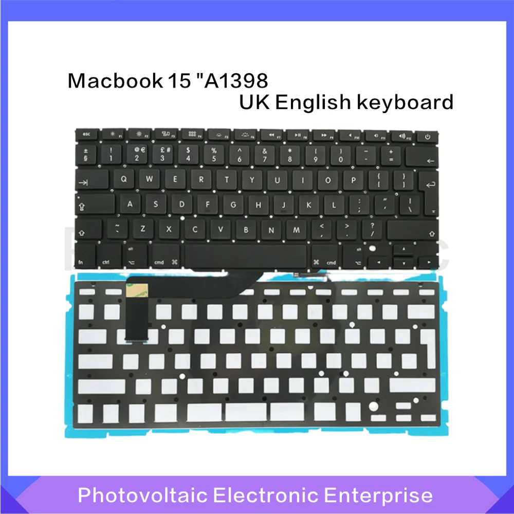 Новинка для Macbook Pro Retina 15 &quotA1398 английская клавиатура с подсветкой + винты