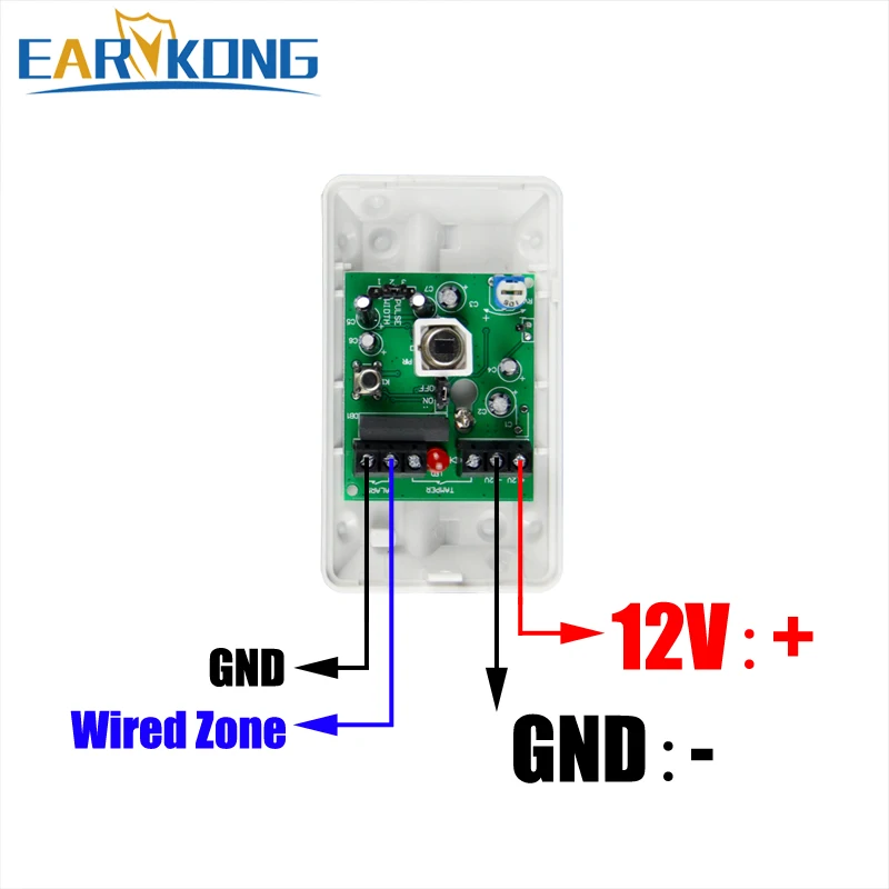 Проводной инфракрасный детектор движения PIR иммунный для домашней охранной GSM