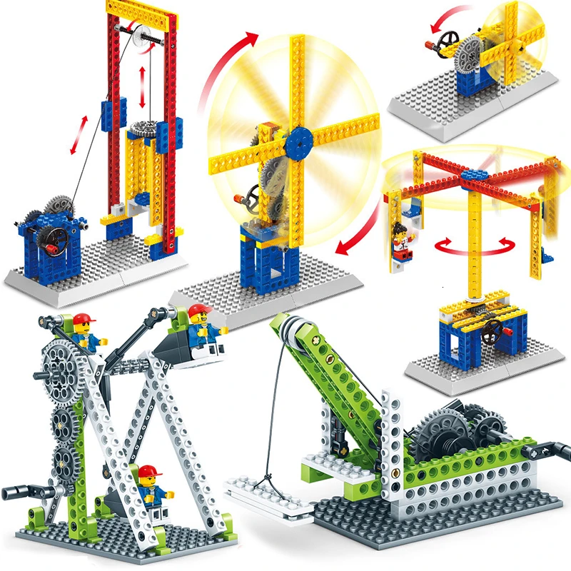 Wange Power Machinery 1402 электрическая шестерня домино строительные блоки DIY Модель