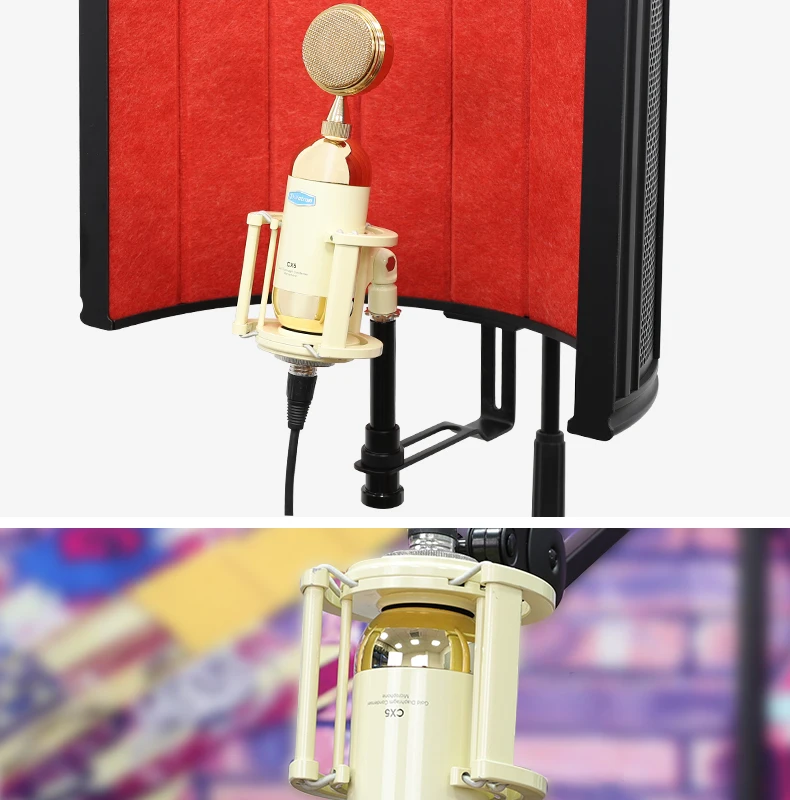 

Original Alctron CX5 Large Gold Plated Diaphragms Condenser Microphone Gold Luxry Design Excellent Sound Record To Nature