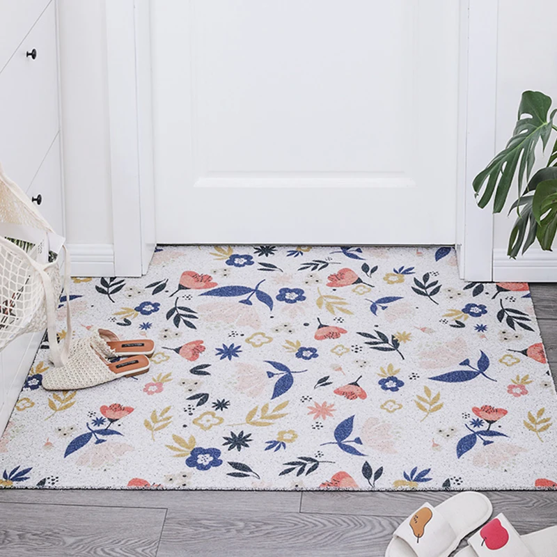 

New Style Floor Mats Carpet Flower Pattern Anti-slip DIY Entrance Door Mat Carpet Kitchen Mat Bath Mat Custom Hallway Door Mats