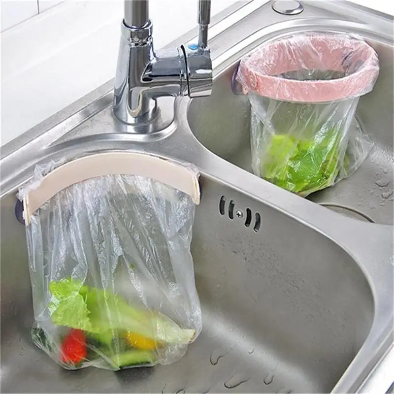 Изогнутые зажимы для хранения мусора кухонной раковины VIERUODIS мощные с тремя