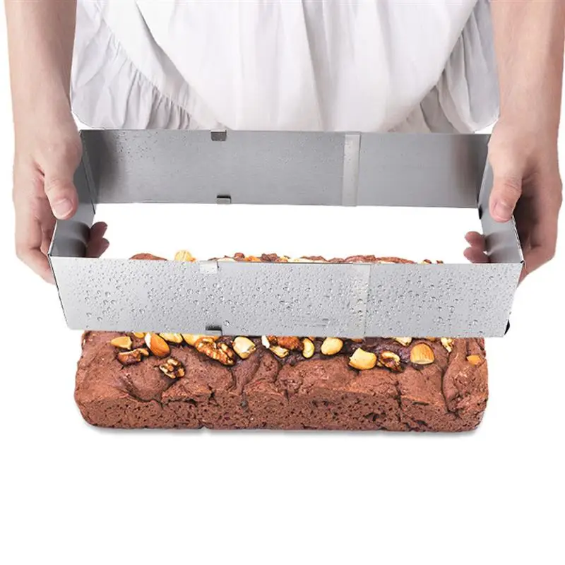 

1 шт. форма для торта Регулируемая квадратная креативная форма для Мусса из нержавеющей стали DIY Инструменты для выпечки аксессуары