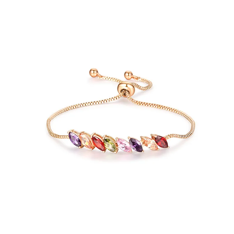 

ZSLBS New Design Fashion Bracelets Bangle For Women Colorful Zircon Crystal Adjustable Bracelet Charm Jewelry Pulseras Mujer