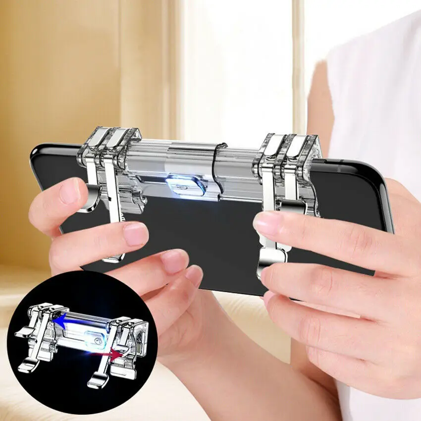 

Mobile Trigger Gamepad Controller Sensitive Touch L1R1 Fire Button Shooter Grip Trigger Aim Key Joystick for PC