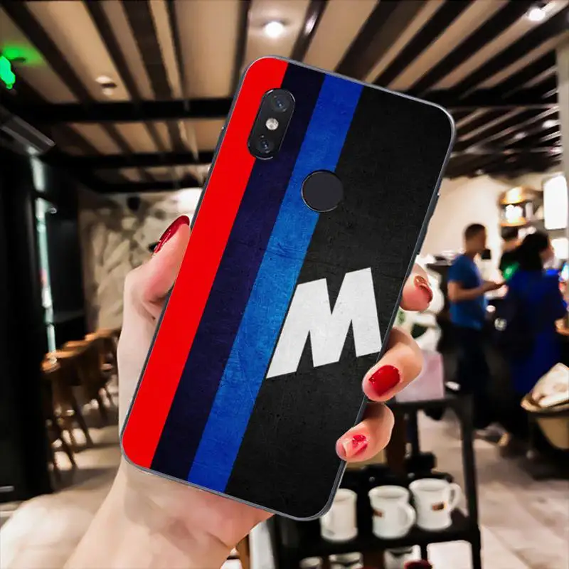 

Red Blue BMW Phone Case For Redmi 9A 8A 7 6 6A Note 9 8 8T Pro Max Redmi 9 K20 K30 Pro Black Silicone Soft TPU Case