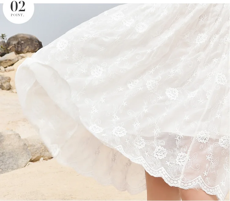 Женское шифоновое платье с вышивкой Shelise белое принцессы V-образным вырезом и