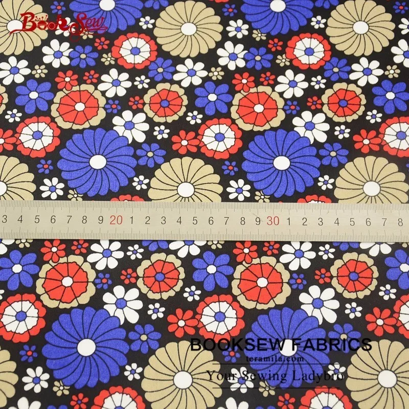 Booksew 100% хлопок поплин Ткань Текстиль для дома Цветочные Мягкие Вышивание