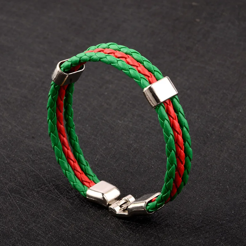 Браслет с национальным флагом модный мужской и женский браслет из искусственной