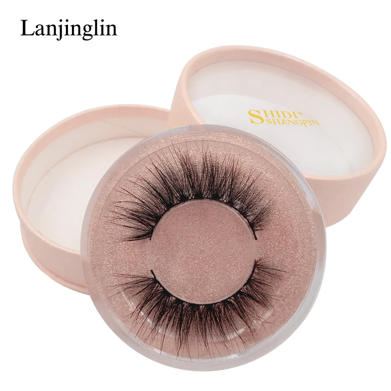 LANJINGLIN, 1 пара, натуральные накладные ресницы, длинные ресницы для наращивания, макияж, 3d, норковые ресницы ручной работы, поддельный комплект для ресниц