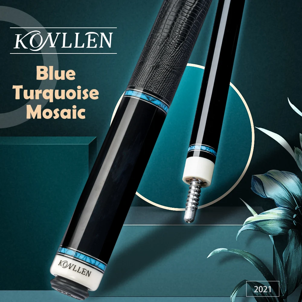 

KONLLEN Billiard Real Inlay Carbon Fiber Pool Cue Stick Carbon Energy Technology Leather Grip Billiards Cue Stick Kit with Case
