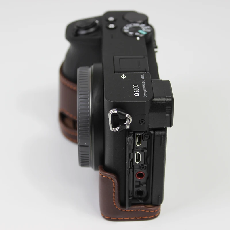 Чехол из натуральной кожи для камеры SONY ILCE-6600 A6600 защитный чехол с отверстием