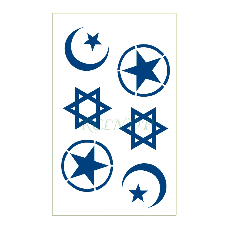 Waterproof Temporary Juice Tattoo Sticker Moon Star Geometric Lasting Tattoos Flash Tatoo Fake Tatto Art for Men Women | Красота и