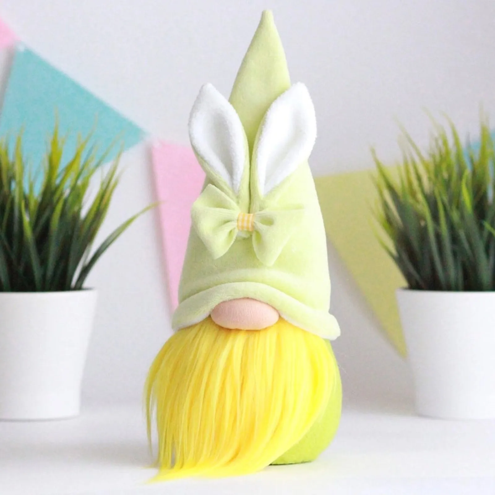 Пасхальный гномовый кролик кукла без лица украшения для спальни гостиной