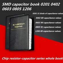SMD capacitor book 0201 0402 0603 0805 1206 SMD capacitor package sample package sample book model label is clear