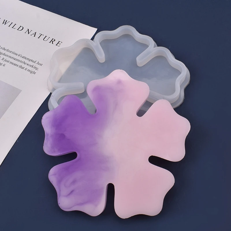 

Cherry Blossom Coaster Silicone Mould DIY Crafts Cup Mat Pad Making Tool Crystal Epoxy Resin Mold