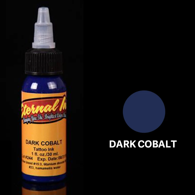 dark cobalt Перманентные чернила для татуировки, набор пигмента, tinta tattoo tintas para tatuajes, пигменты, динамические чернила, goochie tintas tattoo, aimoosi - Цвет: dark cobalt