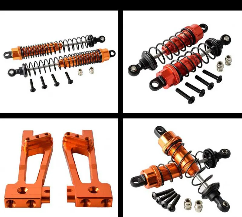 WLtoys-Amortiguador delantero y trasero de Metal para coches teledirigidos, accesorios mejorados de aleaci&oacute;n de aluminio K949, 1/10-0
