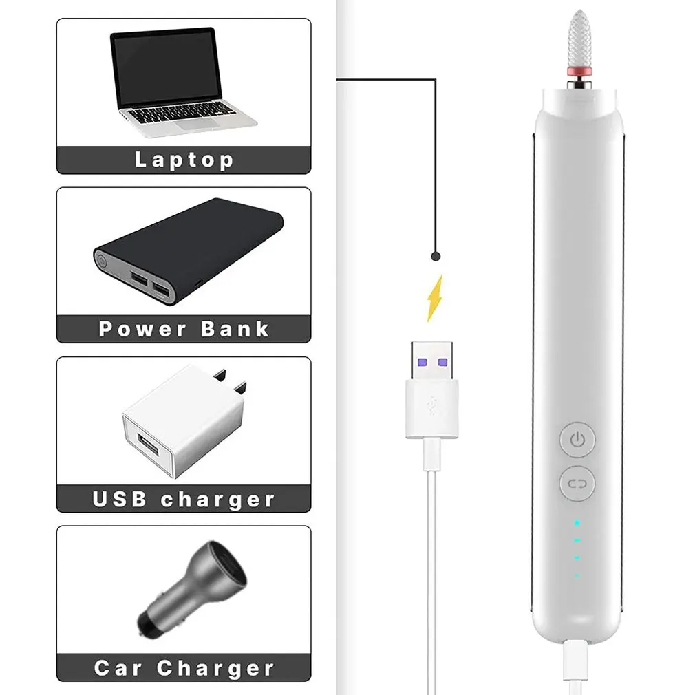 

Portable Electric Nail Drill Machine Electrical Nail File Kit For Acrylic Gel Nails Manicure Pedicure Polishing Shape Tools