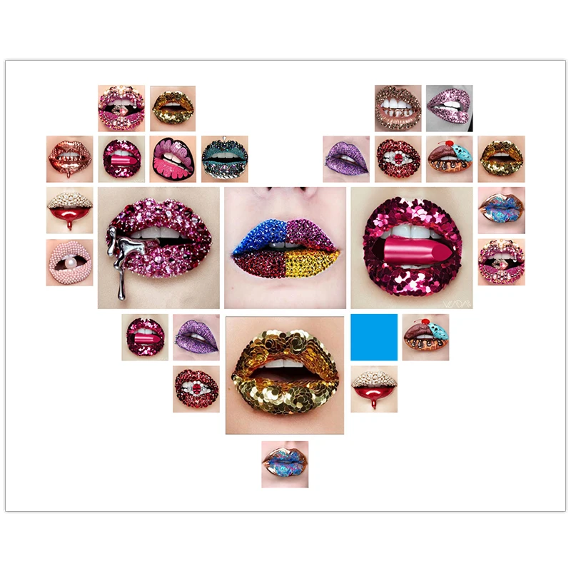 

DIY Diamond Embroidery Portrait Woman red Lips Drool Diamond Painting Cross Stitch money lip Full square round Mosaic Decoration