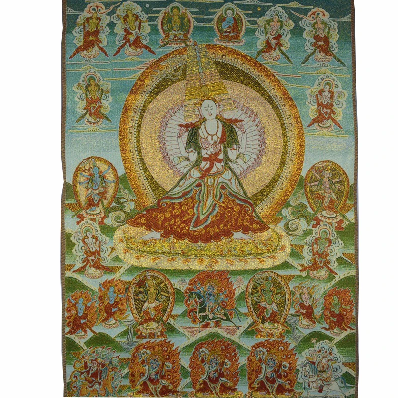 

Подвесной Настенный Ковер в стиле Триппи из ткани, маленький гобелен Будды