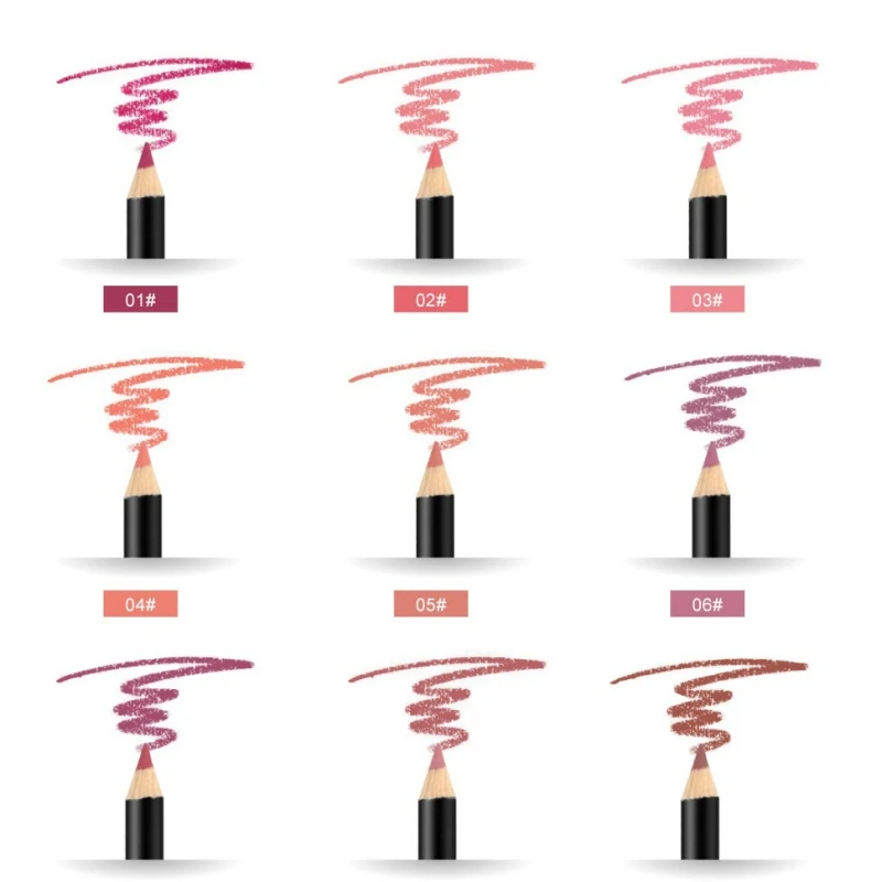 12 цветов на выбор матовый карандаш для губ гладкий телесный цвет водостойкие