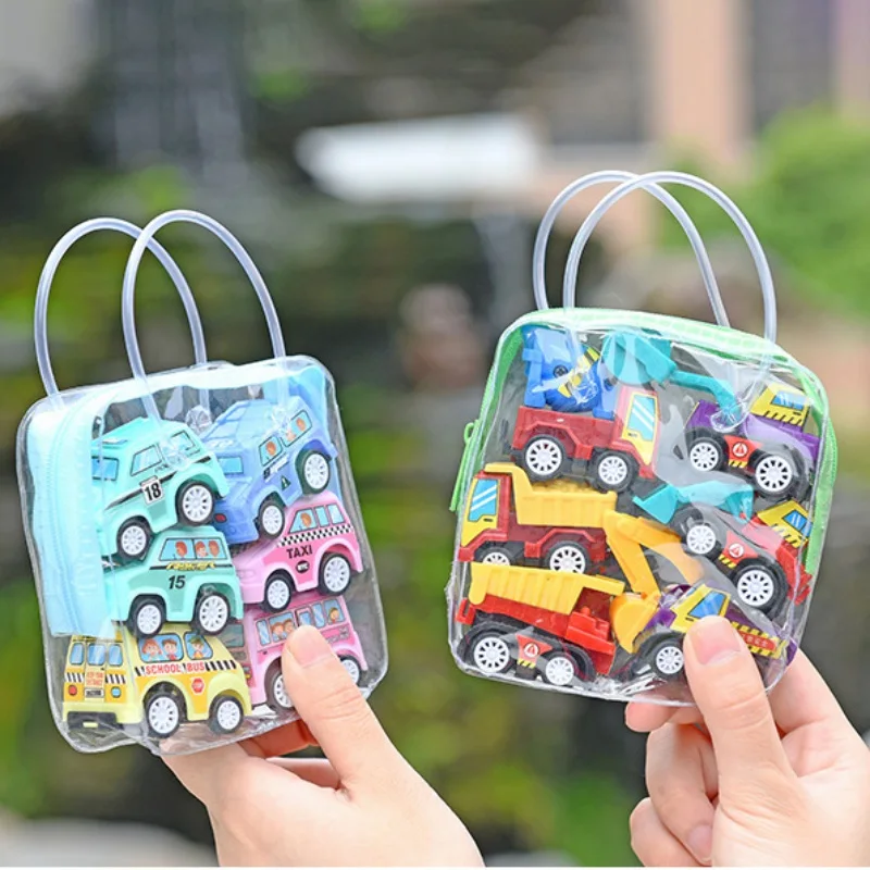 6 шт./компл. или 1 шт. классические для маленьких мальчиков и девочек грузовик детские игрушки мини небольшой отступить Высокое качество безопасности различных типов автомобилей игрушки подарки