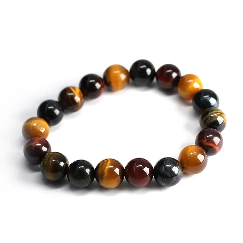 

JL Natural Blue Tiger Eye Bracelet Handmade Jewelry Buddha Beaded Bracelets Men