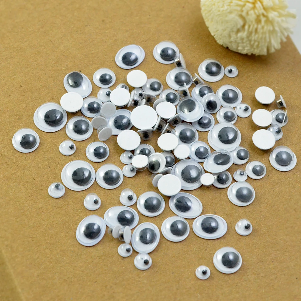

700Pcs Plastic Googly Wiggle Eyes Self-adhesive Sticky DIY Dolls Kids Crafts