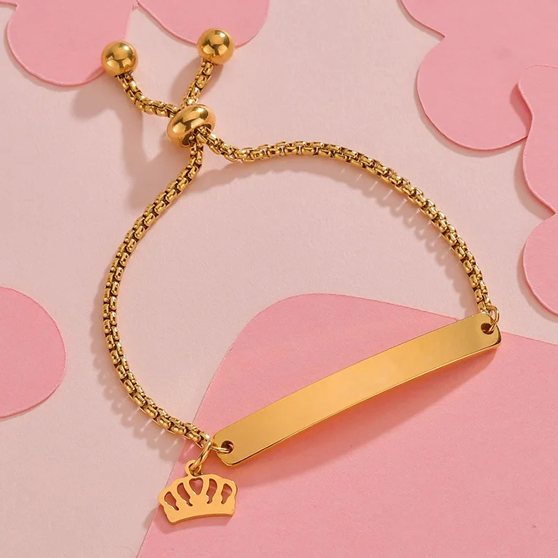 Индивидуальный персонализированный новый милый детский браслет с гравировкой